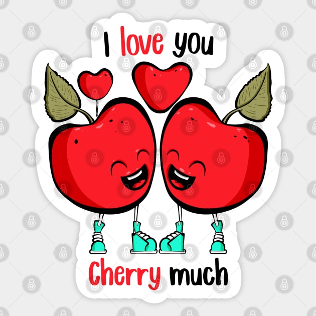 Cherry Lover Sticker by Art by Nabes